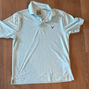 Callaway Aqua Patterned Polo Shirt